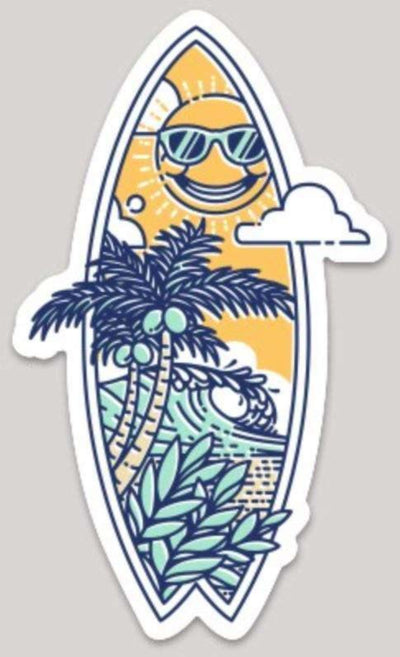 Happiness Comes In Waves Sticker - It's A Wanderful Life Official Brand Store