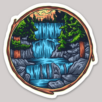 Chasing Waterfalls Sticker - It's A Wanderful Life Official Brand Store