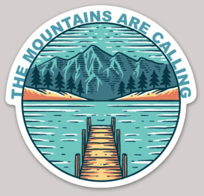 The Mountains Are Calling Sticker - It's A Wanderful Life Official Brand Store